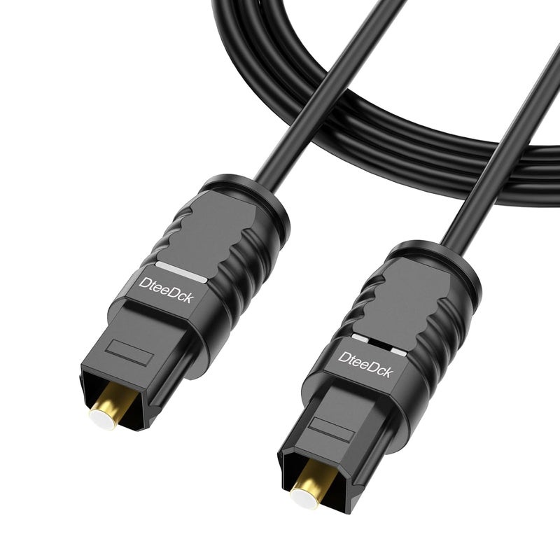 DteeDck Digital Optical Audio Cable 6 feet, Fiber Optic Cable Ultra-Thin Cord, SPDIF Toslink Optical Cable Compatible with TV Sound Bar Home Theater PS4 Xbox Samsung Vizio - Image 1